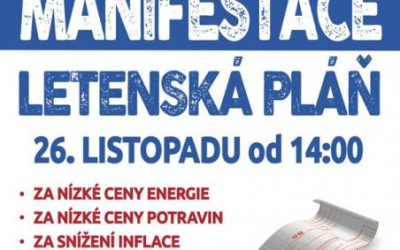 Akce D.O.S.T. podporuje manifestaci 26. 11. 2022 v Praze na Letenské pláni